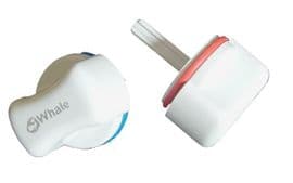 Whale Elegance Tap Knobs Pair White or Beige