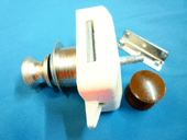 White Large Pushlock Set Matt Platinum DBL