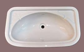 White plastic rectangular motorhome caravan  bathroomsink