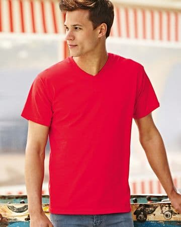 61066 Fruit Of The Loom Valueweight V-Neck T-shirt