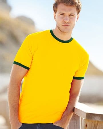 61168 Fruit Of The Loom Ringer T-Shirt