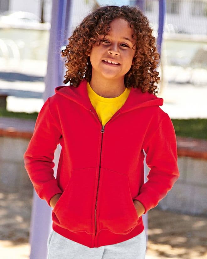 62045 Fruit Of The Loom Children's Classic Hooded Sweat Jacket
