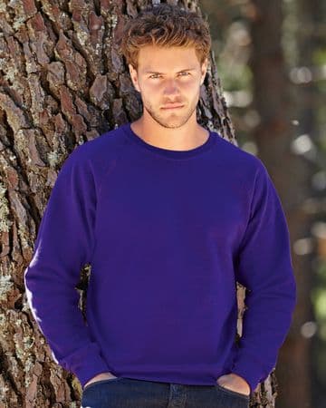 62216 FRUIT OF THE LOOM RAGLAN SWEATSHIRT