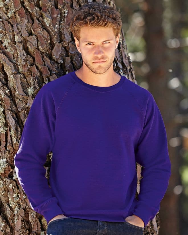 62216 FRUIT OF THE LOOM RAGLAN SWEATSHIRT