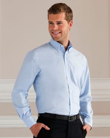 932M Russell Collection Men's Long Sleeve Easy Care Oxford Shirt