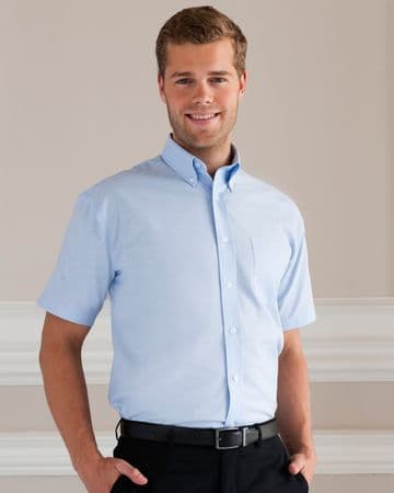 933M Russell Collection Men's Short Sleeve Easy Care Oxford Shirt