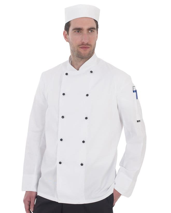 DD20 Dennys Removable Stud Lightweight Long Sleeve Chef's Jacket