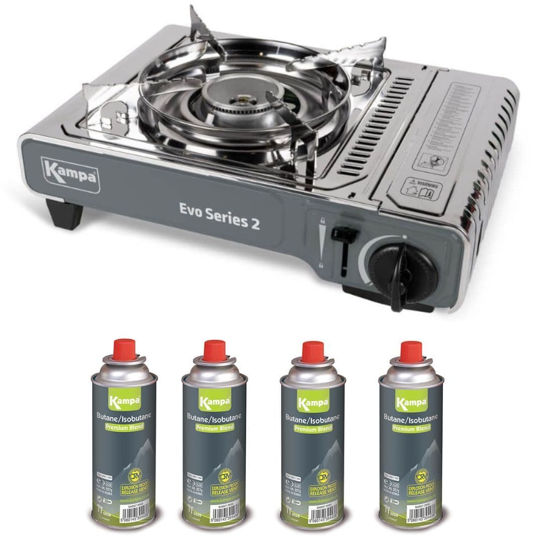 Kampa Evo Series 2 Gas Stove 4x Gas Cartridges