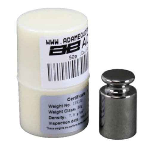 Adam Equipment | E2 50g Calibration Weight | Oneweigh.co.uk