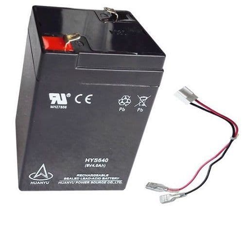 Ohaus Battery, Lead Acid, 6V4AH