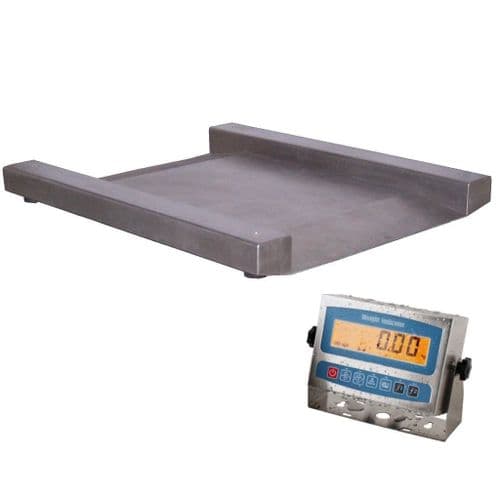 Stainless Steel Drive Through Scale - 1000kg x 0.2kg - 750mm x 750mm
