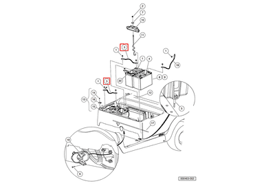 Club Car, ASM, WIRE, #6BLK 15 INCH