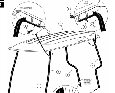 Club Car, Canopy Top, DS 2000+ - White