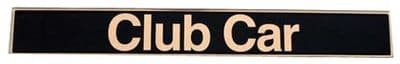Club Car, Factory name plate, black and gold (DS & CA)