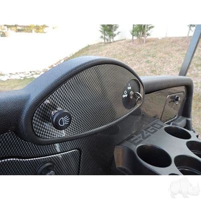 Dash Cover Plate, Carbon Fiber, E-Z-GO RXV Fleet