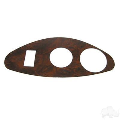 Dash Cover Plate, Dark Woodgrain, EZGO RXV Freedom