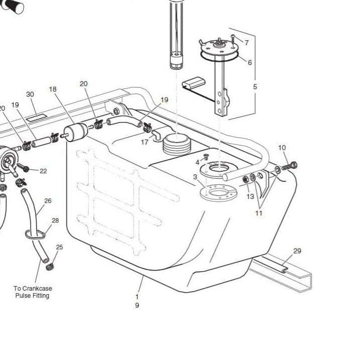 EZGO Gas Tank Assembly Only For Electric Fuel Gauge