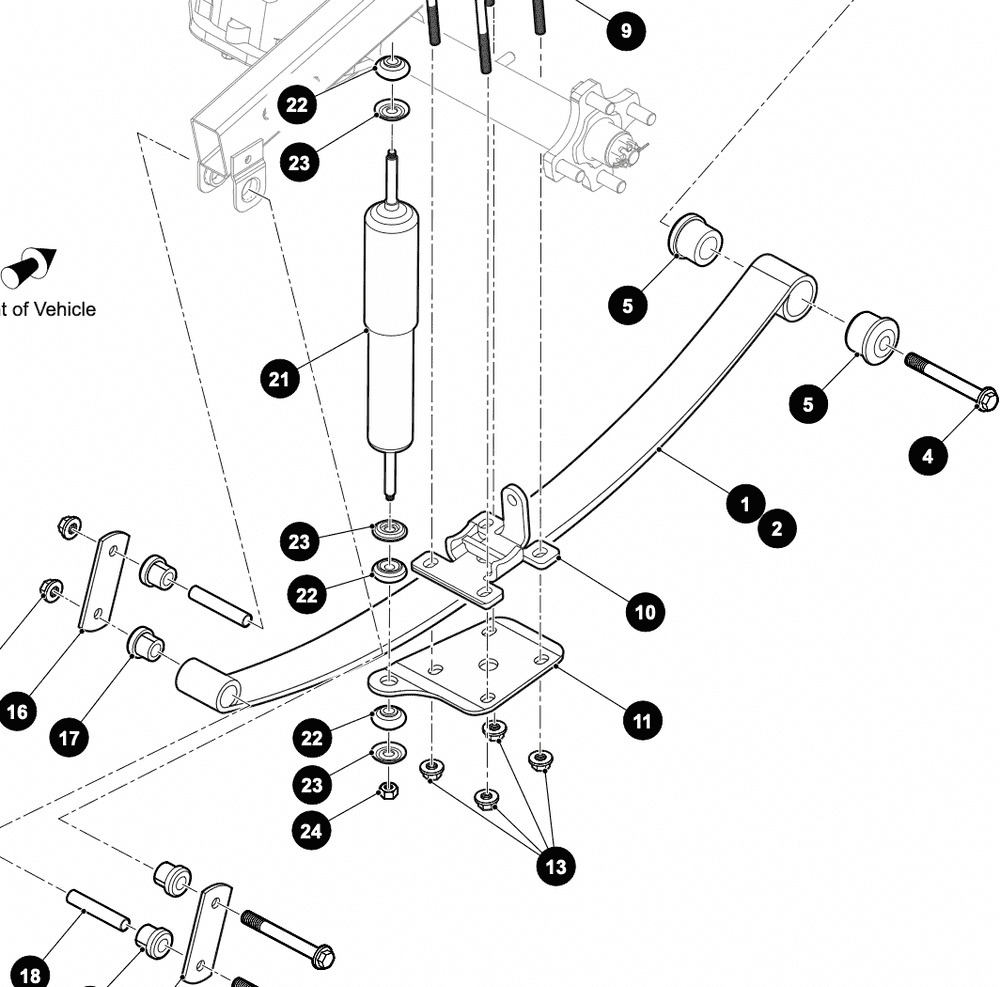 EZGO Rear Leaf Spring RXV Elite OEM