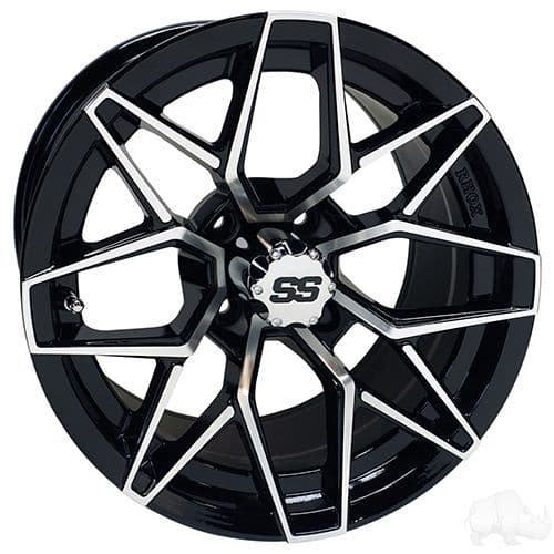 RHOX RX381 Machined Gloss Black 14x7 ET-25
