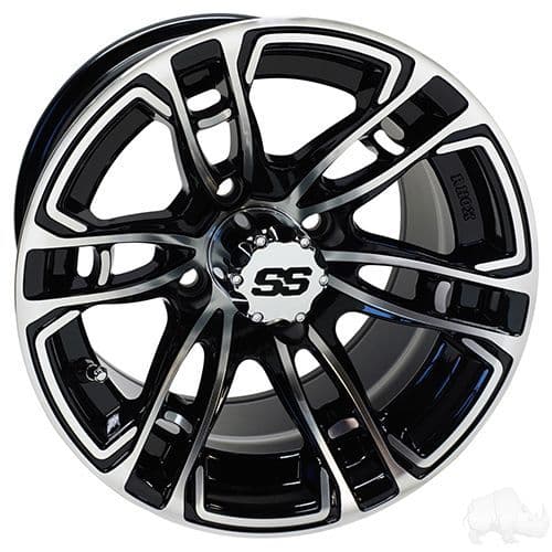 RHOX RX396 Machined Gloss Black 12x7 ET-25
