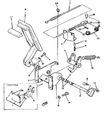 Yamaha, Pedal, Accelerator - G16, G22 (OEM)