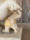 19th Century Marble Lion with Elephant from a Haveli Parapet, Udaipur