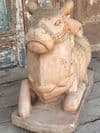 19th Century Shiva Bull carved in Marble, Varanasi, India