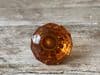 Amber Cut Glass Door Knobs