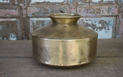 Antique brass pot