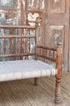 Antique Tribal Charpoi  Dowry Bench (re-strung),