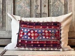 Antique Tribal Embroidery with Cowrie Shells & Vintage Linen1)