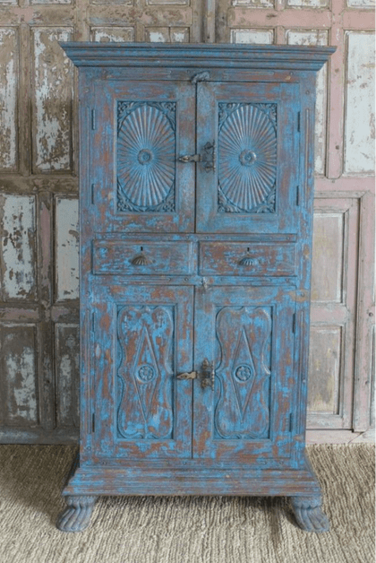 antique wooden indian cupboard