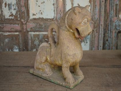 architectural sandstone lion from a temple parapet circa 1890