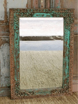 Bevelled Mirror made from an 19th century haveli palace window <b>SOLD<b>