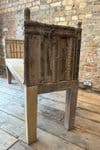 Bleached Acacia Wood Bench made from an Antique Camel Cart (1 of a pair sold separately)