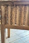 Bleached Acacia Wood Bench made from an Antique Camel Cart (1 of a pair sold separately)