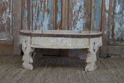 Bleached Antique Chakki Grinder Table, Rajasthan