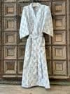 Blue Paisley Block Print Dressing Gown
