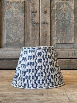 Blue & White block print Lampshade - ex small