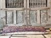 Bolster Cushion made from an Antique Dowry Mirrorwork Toran