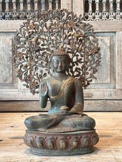 Bronze Buddha depicted at the moment of Enlightenment Under the Bodhi Tree