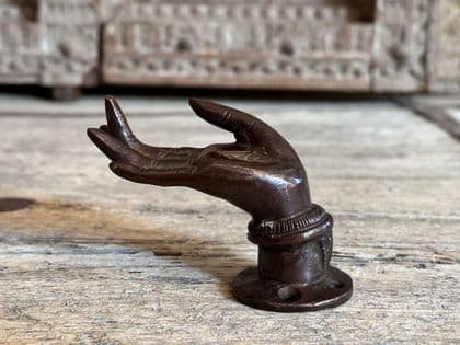 Bronze Buddha Hand with Lotus Flower