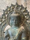 Bronze Casting of the Buddha with Decorative Aura