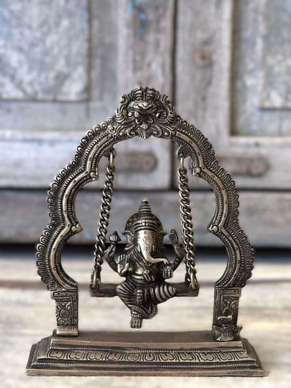 Bronze Ganesha on a Jhulla Swing