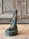 Bronze & Golden Buddha in the Abhaya Pose representing Fearlessness