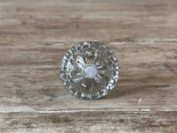 Clear Embossed Glass Door Knob