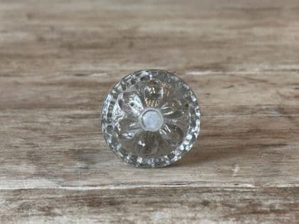 Clear Embossed Glass Door Knob