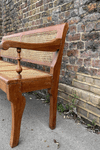 Colonial Teak Bench with Rattan Weaved  Seating, South India