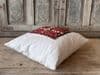 Cushion made from a Vintage Embroidery with Cowrie Shells & French Linen