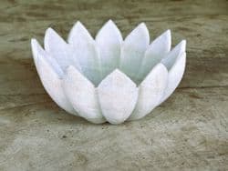 Deep Marble Lotus Flower Bowl